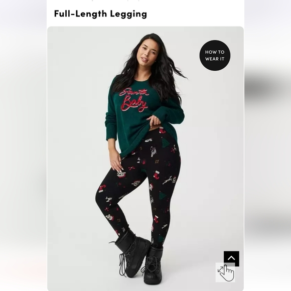 Torrid Black Holiday Print Leggings - Picture 4 of 4